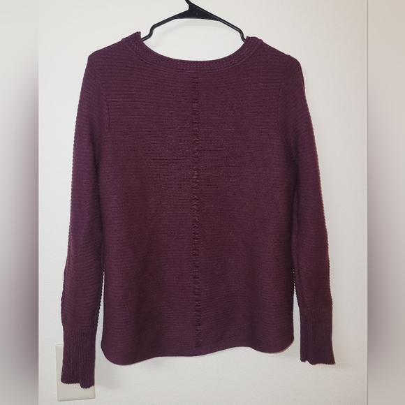 Cyrus Burgundy Ribbed Textured Sweater - Picture 15 of 15